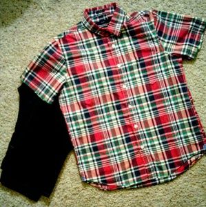 American Eagle Button Down Short Sleeve Shirt